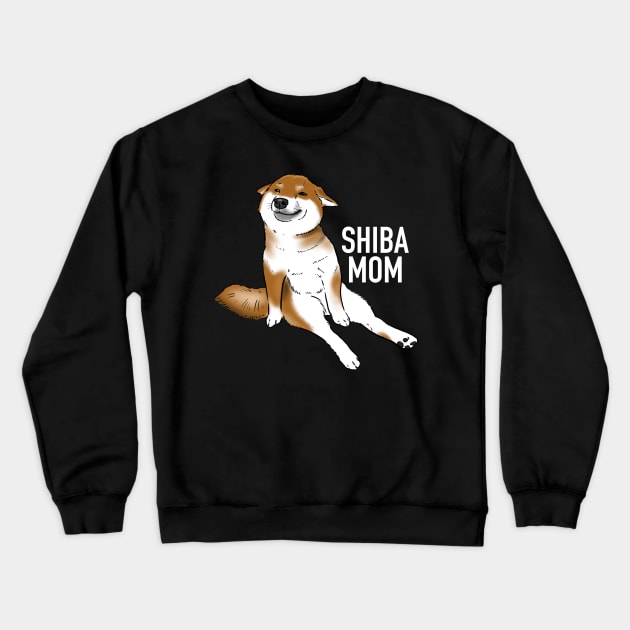 Shiba Inu Mom, Cute Shiba Inu, Shiba Inu Sitting Crewneck Sweatshirt by sockdogs